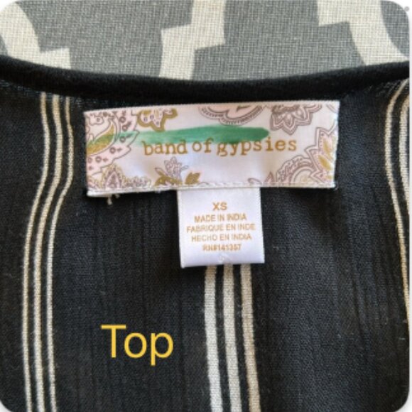 Band of Gypsies Surplice Pom Pom Crop Top and Pinstripe Pom Pom Short size XS/S - Picture 12 of 13